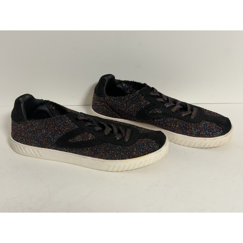 Tretorn Women's Camden 4 sneakers, multi-color glitter fabric upper, Size 5